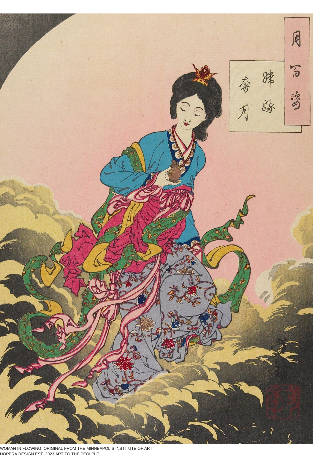 HOPERA Smagais Hūdijs"Woman in Flowing Draperies" no Nezināms Mākslinieks