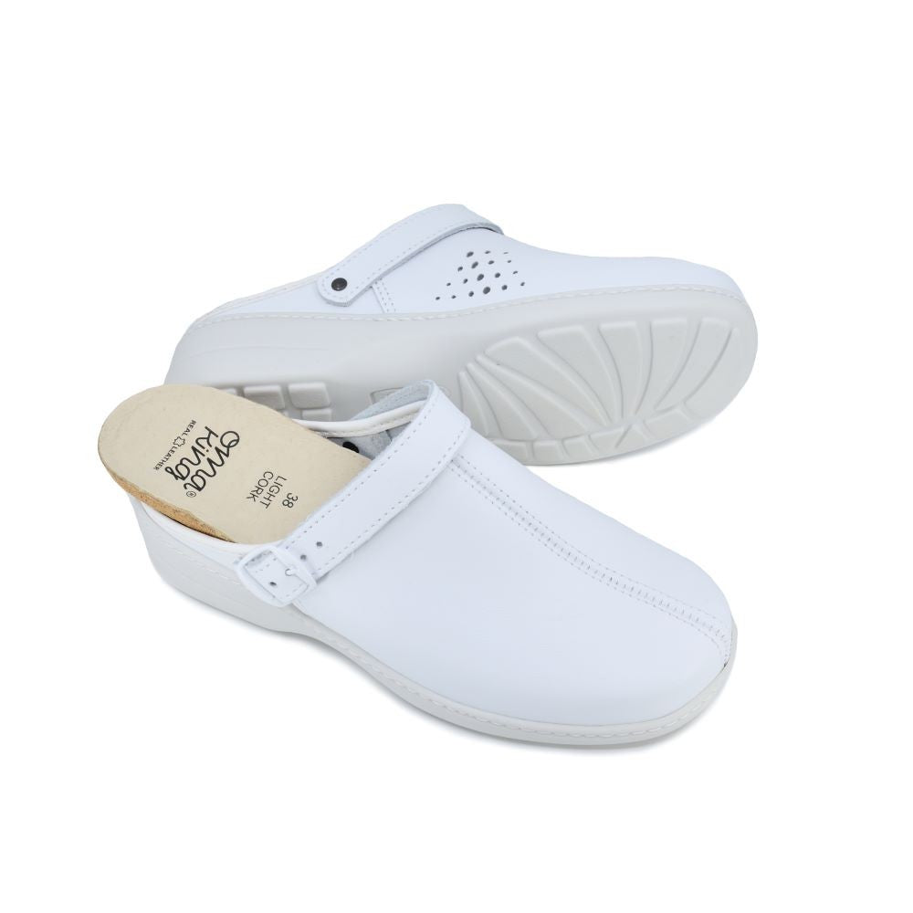 darba sandales baltas