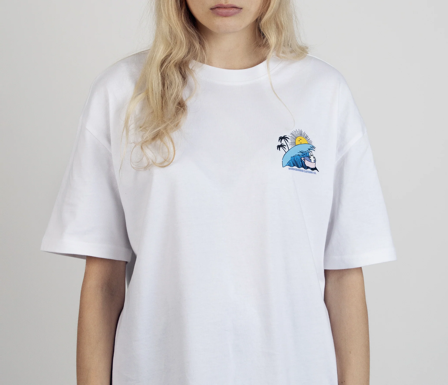 Muminu Surf Trip T-krekls Unisex - Balts