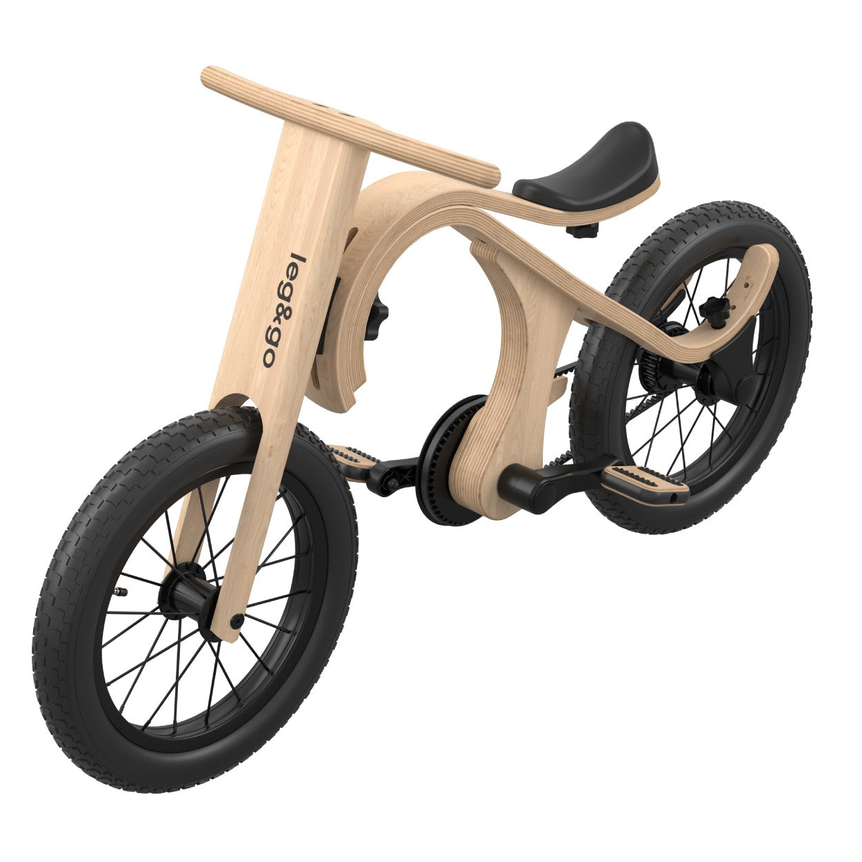 Bērnu divritenis ar pedāļiem Leg and Go ražots Latvijā