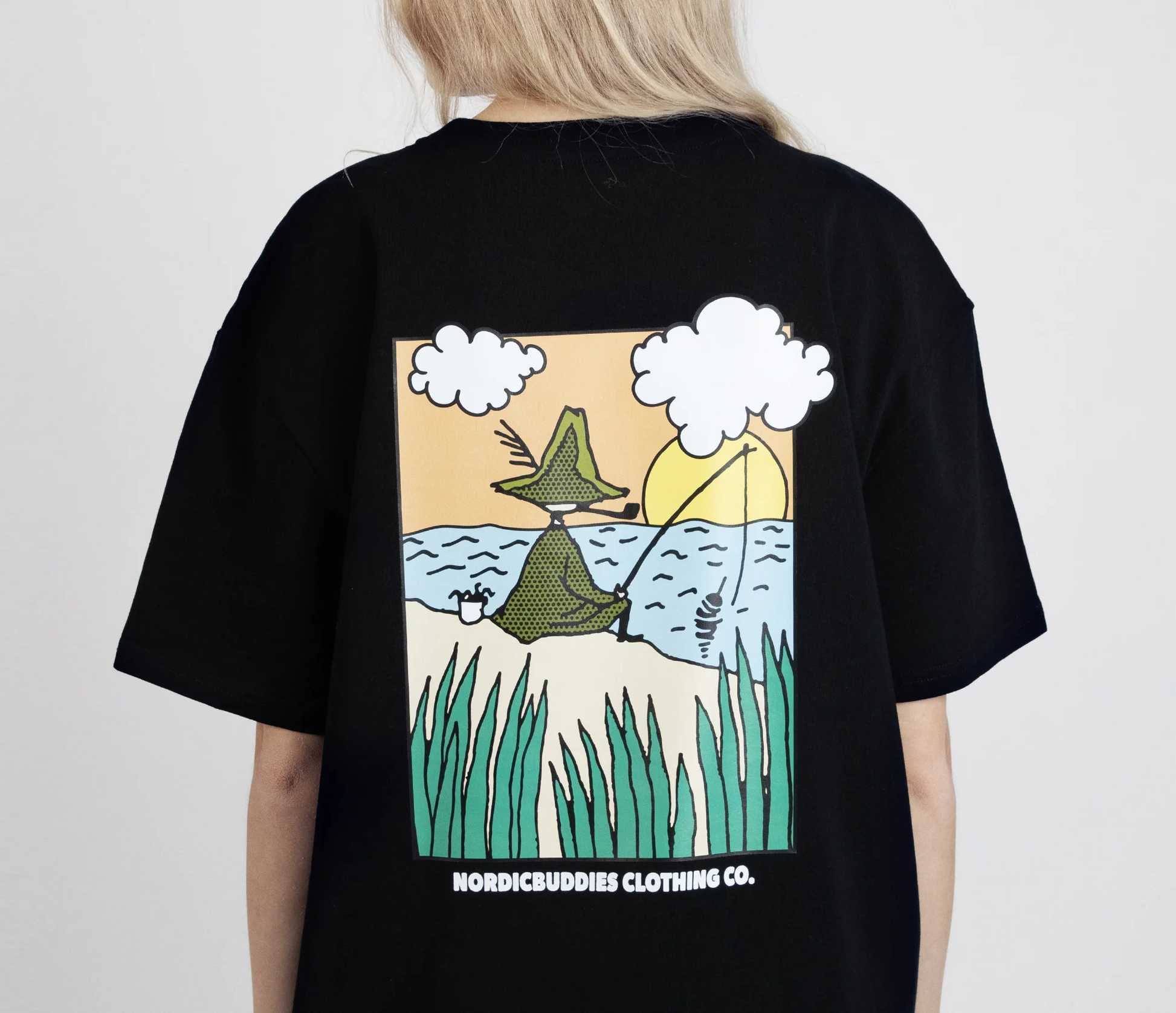 Snufkin Copes T-krekls Unisex - Melns