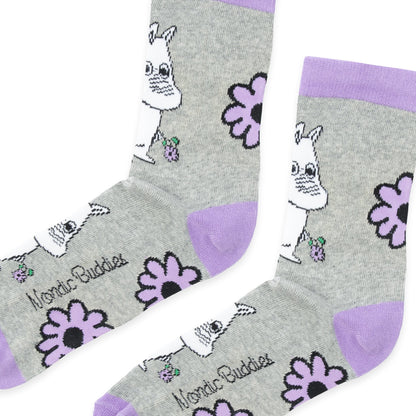 Moomintroll Flower Sieviešu zeķes ar Muminu tematiku