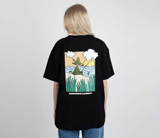 Snufkin Copes T-krekls Unisex - Melns