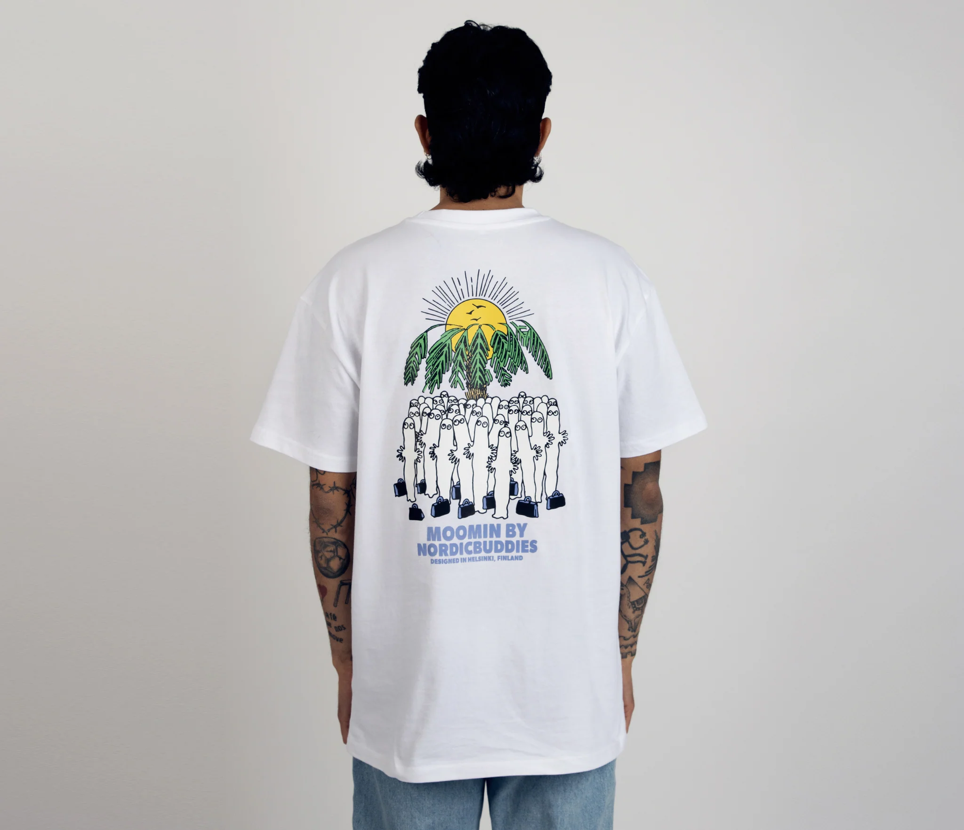 Muminu Surf Trip T-krekls Unisex - Balts