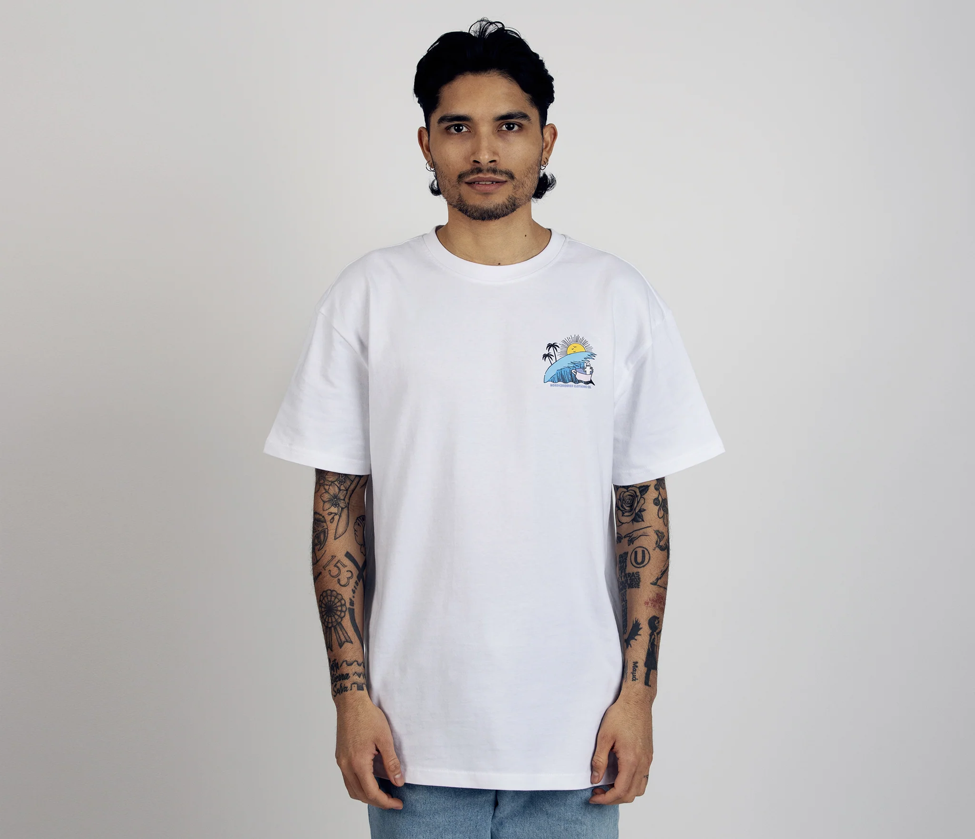 Muminu Surf Trip T-krekls Unisex - Balts